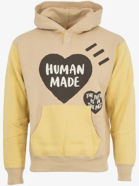 Human Made logo-print colour-block hoodie