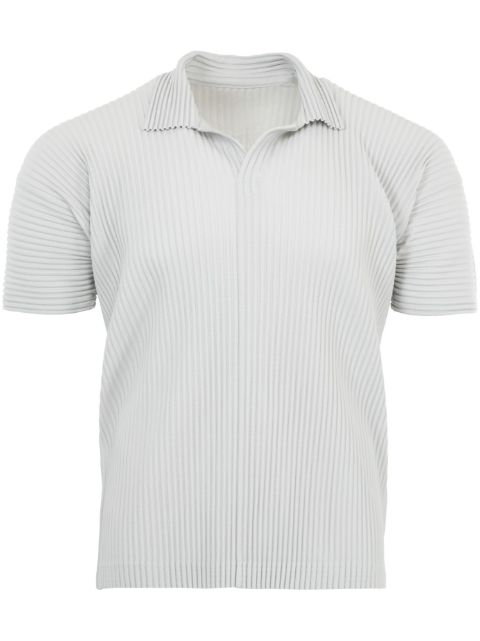 Issey Miyake pleated polo shirt 