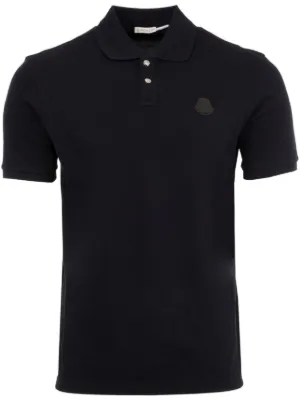 Moncler Camisa Polo Com Patch De Logo | Preto | FARFETCH BR