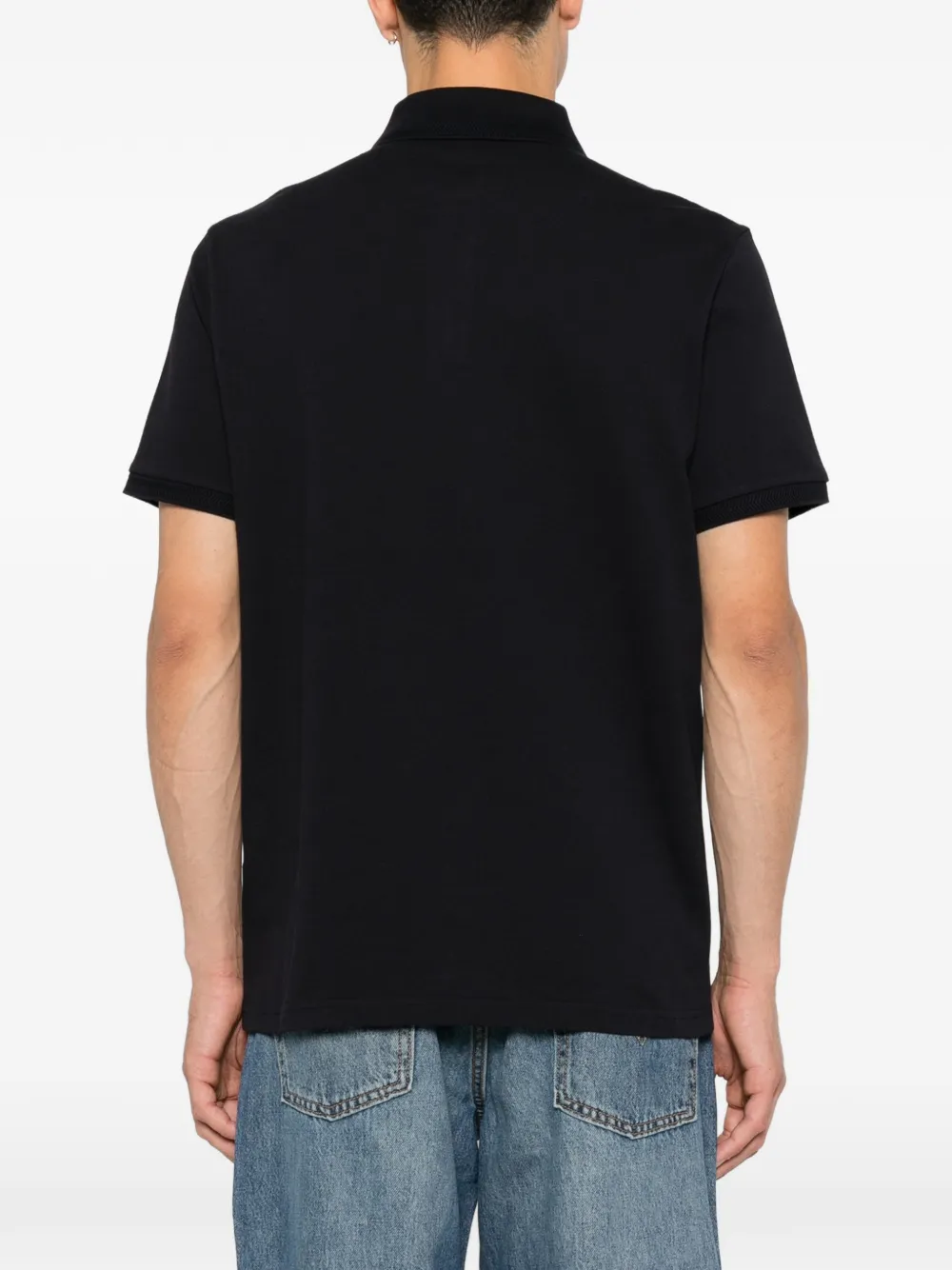 Moncler Poloshirt met logo-applicatie Blauw