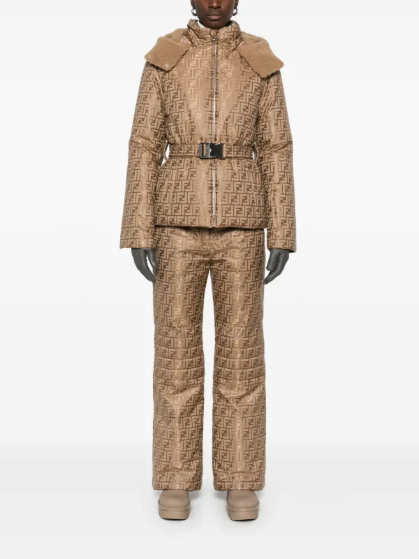FENDI FF Ski Jacket Brown FARFETCH UK