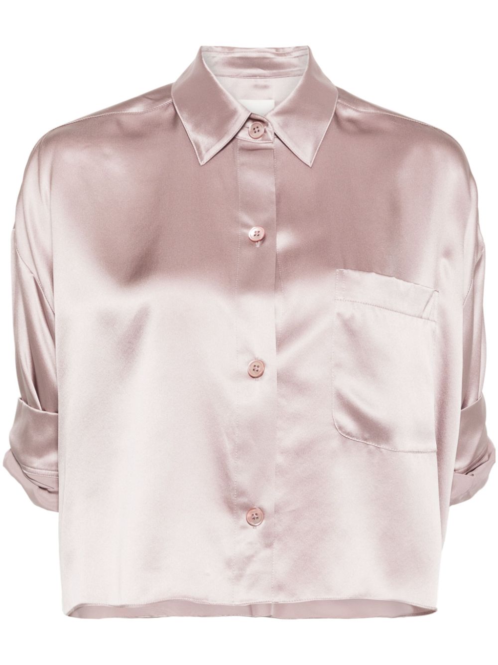 TWP FOLDED-SLEEVE SILK SHIRT 