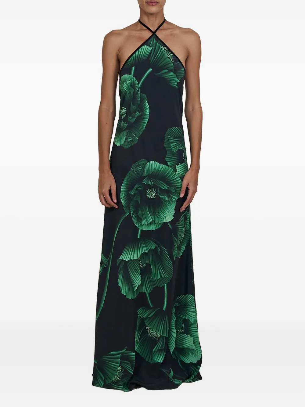 Johanna Ortiz Maxi-jurk met bloemenprint - Zwart