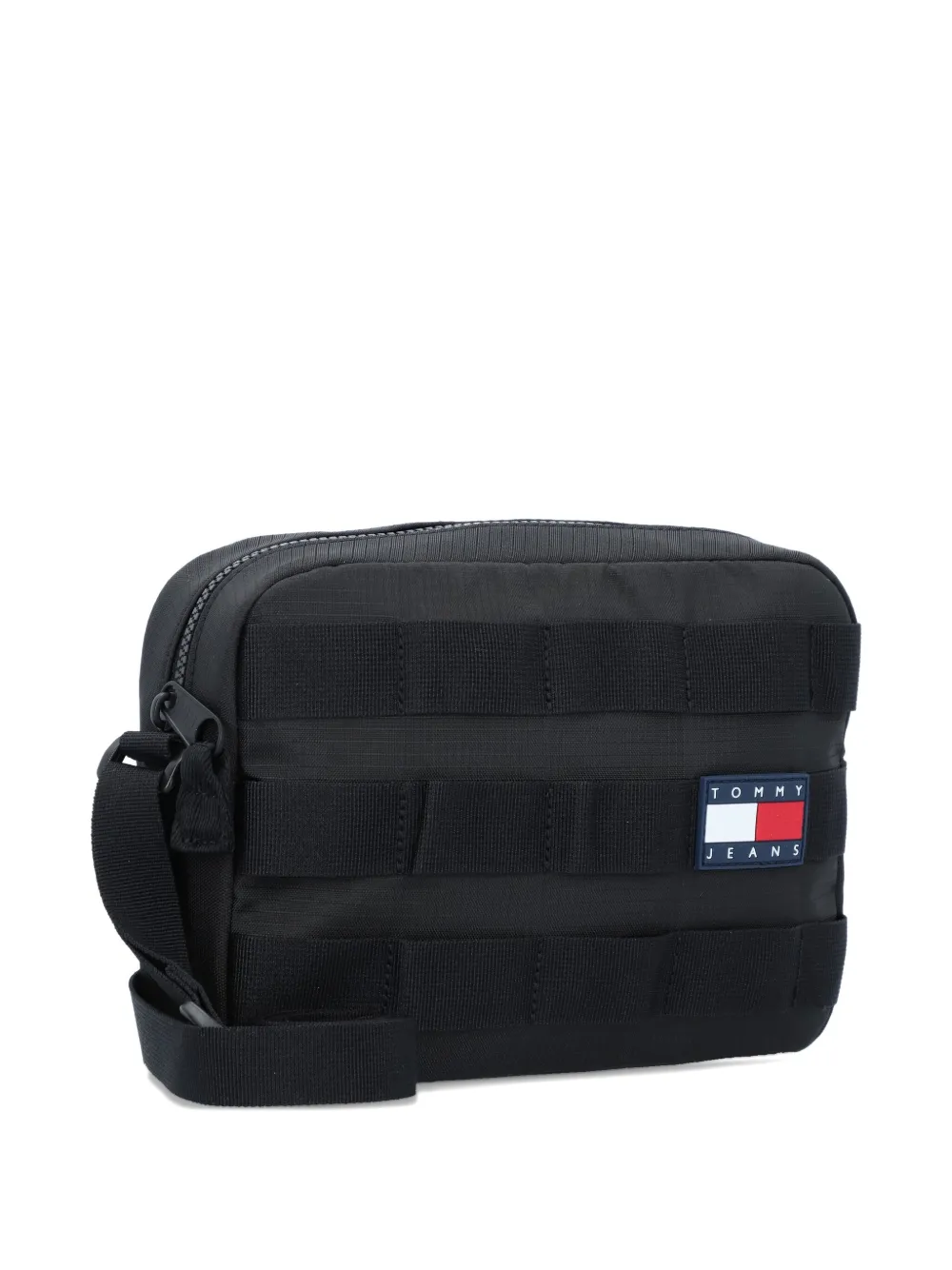 Tommy Hilfiger Logo-patch Messenger Bag In Black