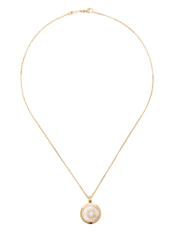 Chopard Pre-owned 18kt Yellow Gold Happy Diamonds Icons Necklace