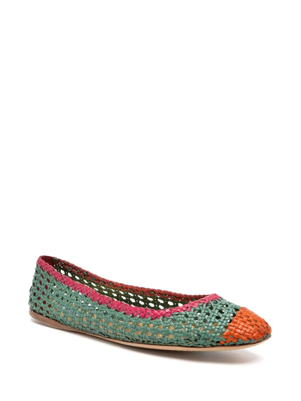 Prada Pre-Owned woven ballerinas shoes - Roze