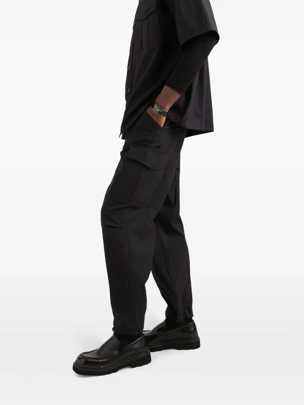 Dolce & Gabbana Geplooide cargo broek Zwart