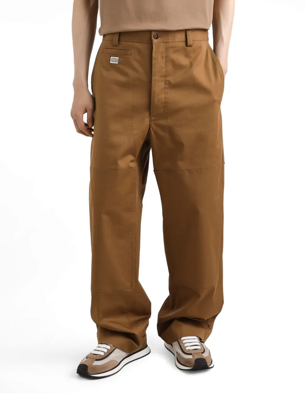 DOLCE & GABBANA LOGO-PLAQUE TROUSERS