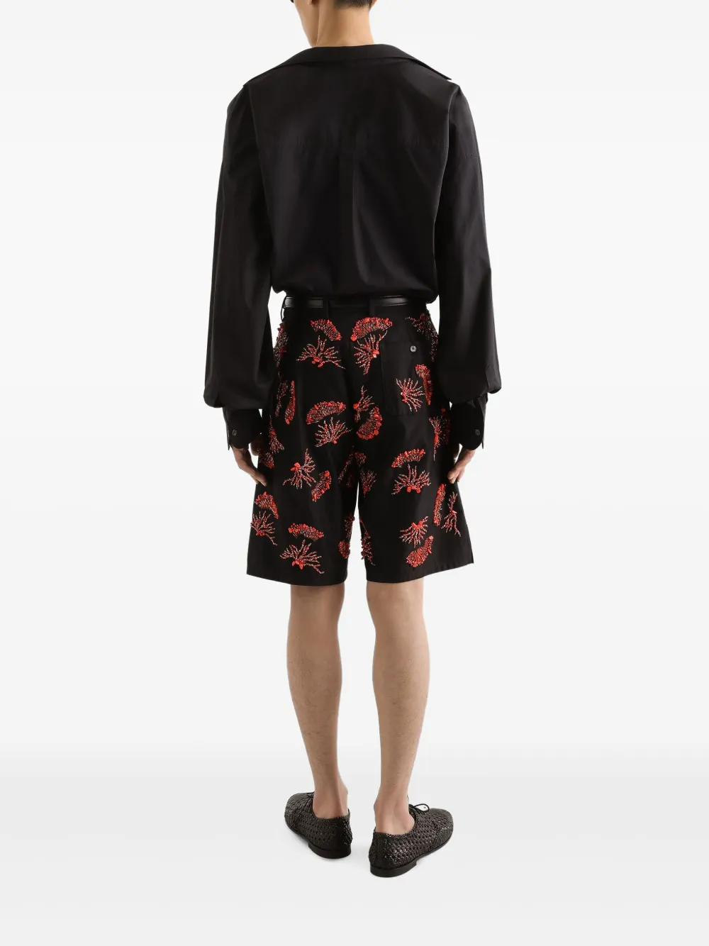 Dolce & Gabbana Shorts met abstracte print Zwart