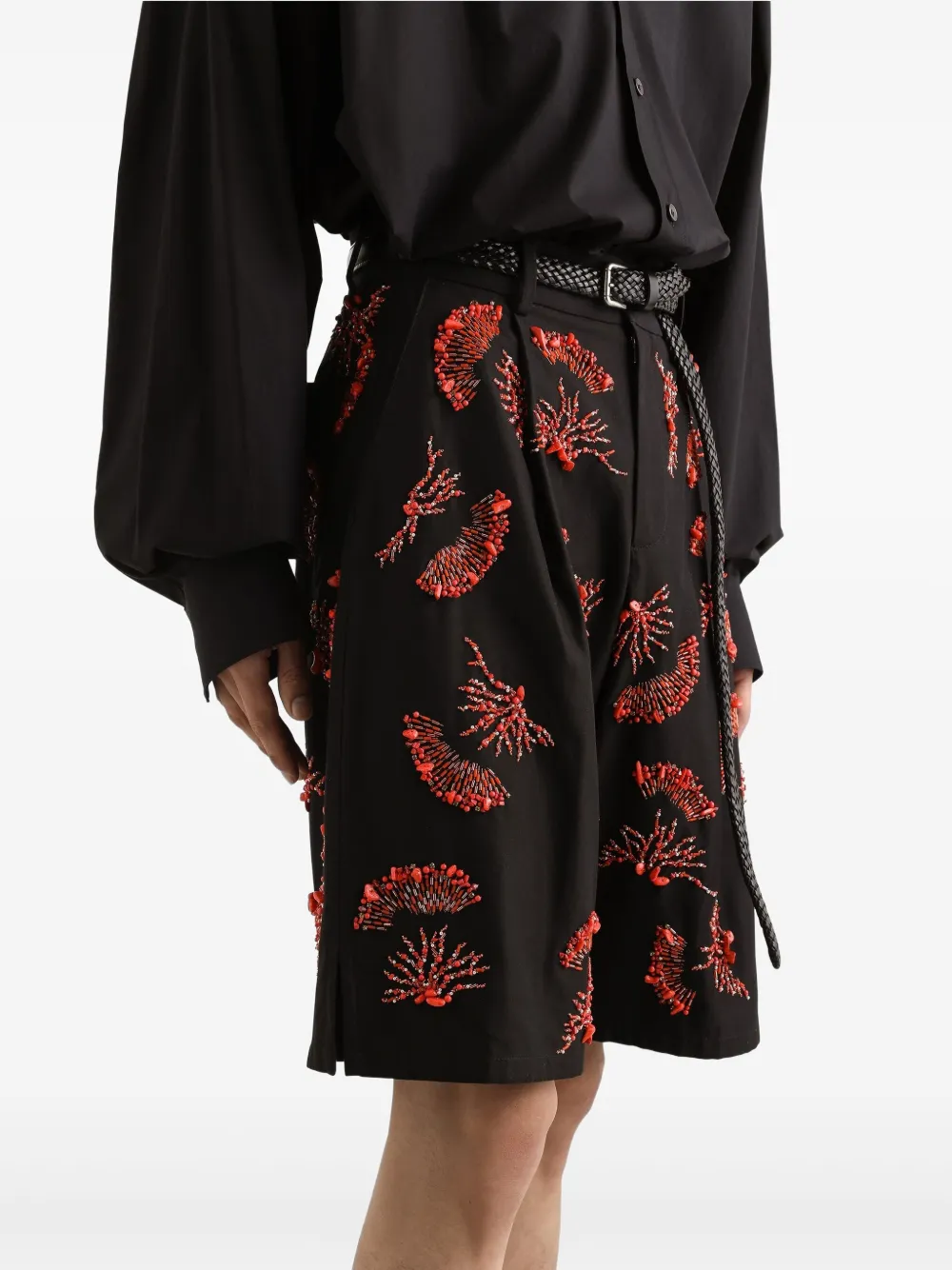 Dolce & Gabbana Shorts met abstracte print Zwart