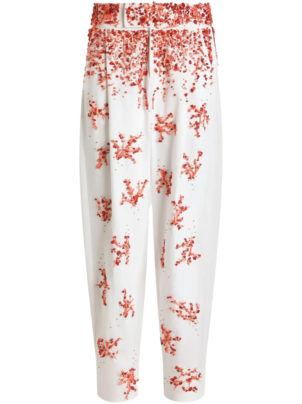 Dolce & Gabbana bead-embroidered trousers – White