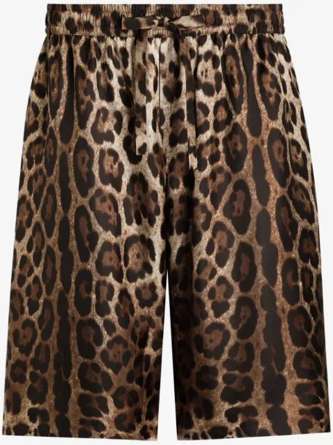 Dolce & Gabbana leopard-print shorts