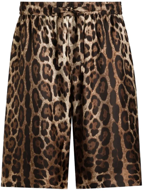 Short à imprimé léopard - Dolce & Gabbana - Modalova