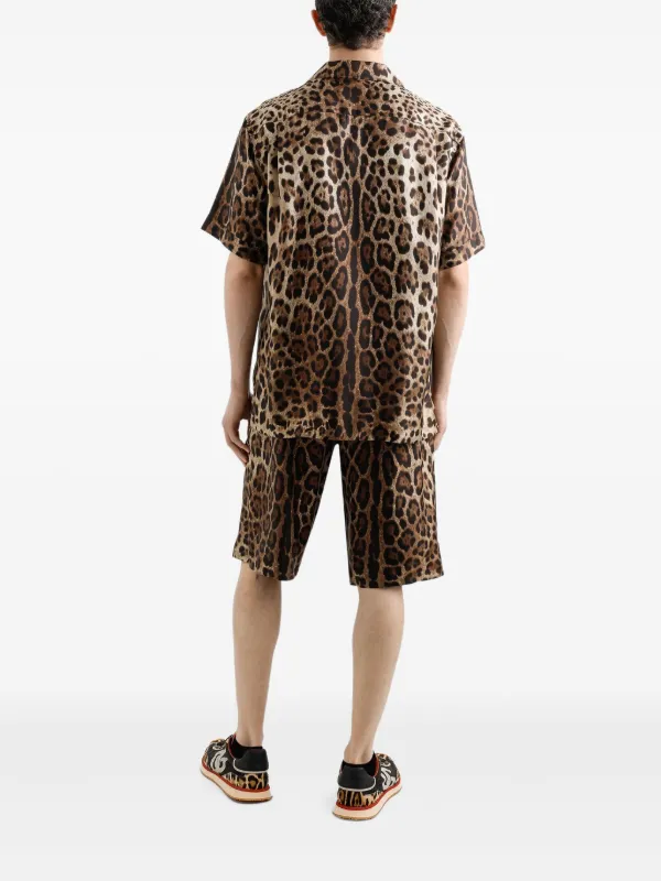 Dolce & Gabbana レオパード ショートパンツ | ブラウン