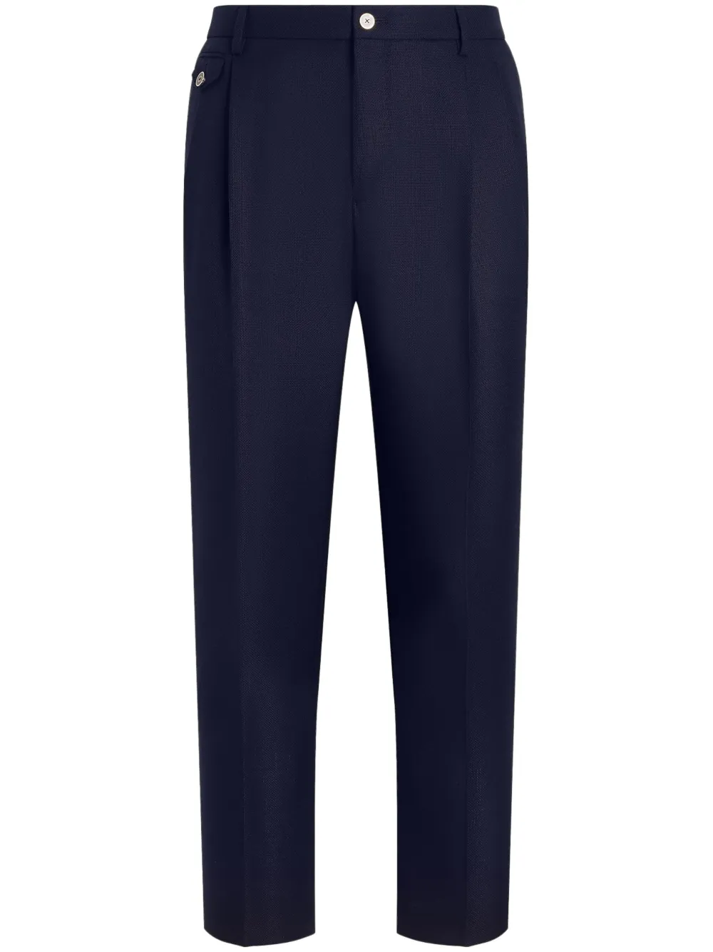 straight-leg tailored trousers