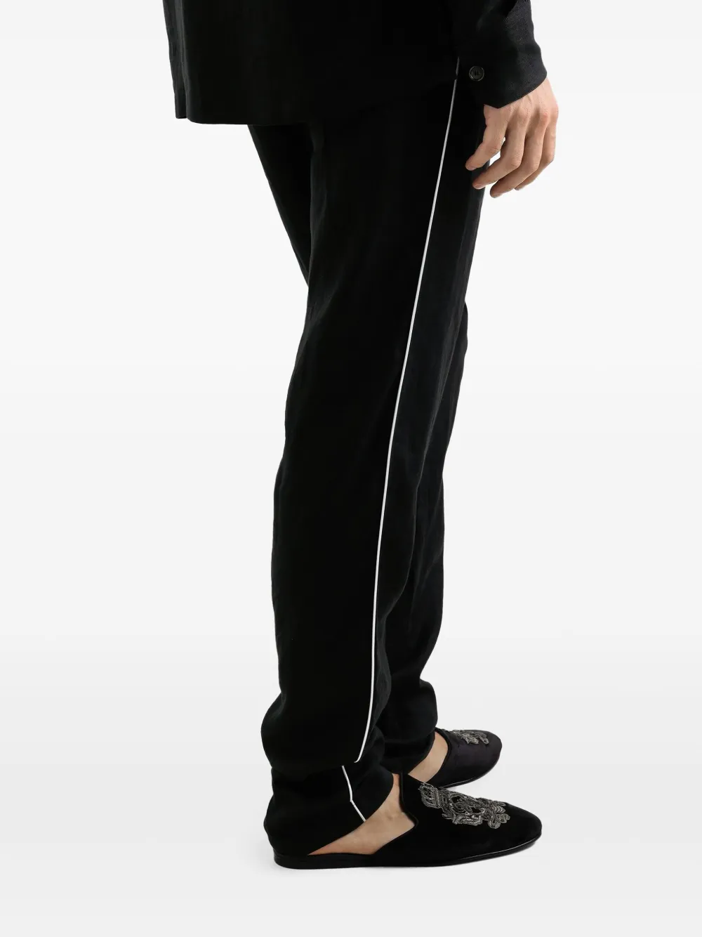 Dolce & Gabbana Broek met gestreepte afwerking Zwart