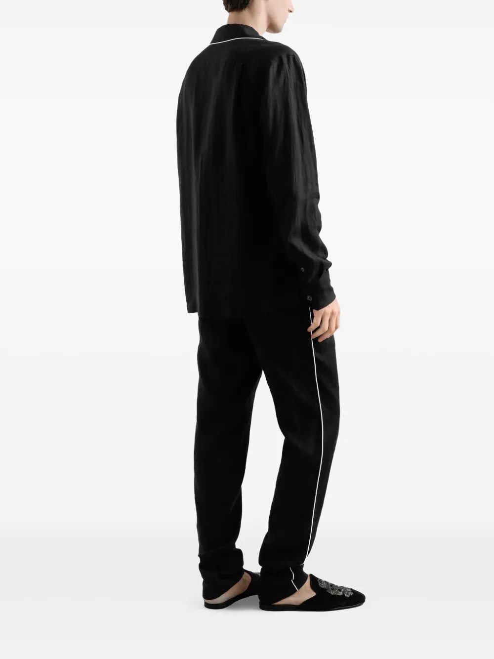 Dolce & Gabbana Broek met gestreepte afwerking Zwart