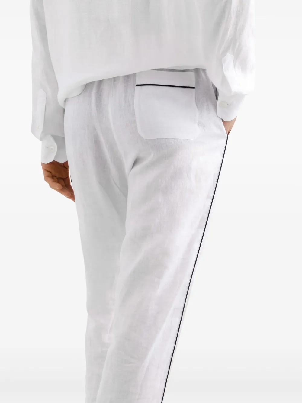 Dolce & Gabbana Broek met gestreepte afwerking Wit