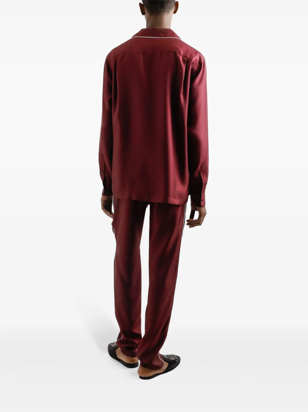 Dolce & Gabbana Broek met geborduurd logo Rood