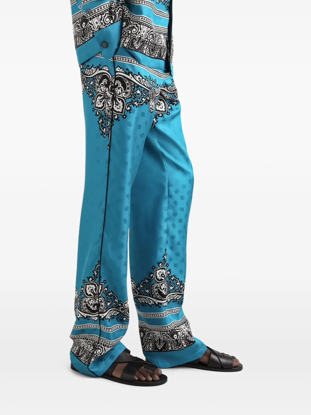 Dolce & Gabbana Broek met bandanaprint Blauw