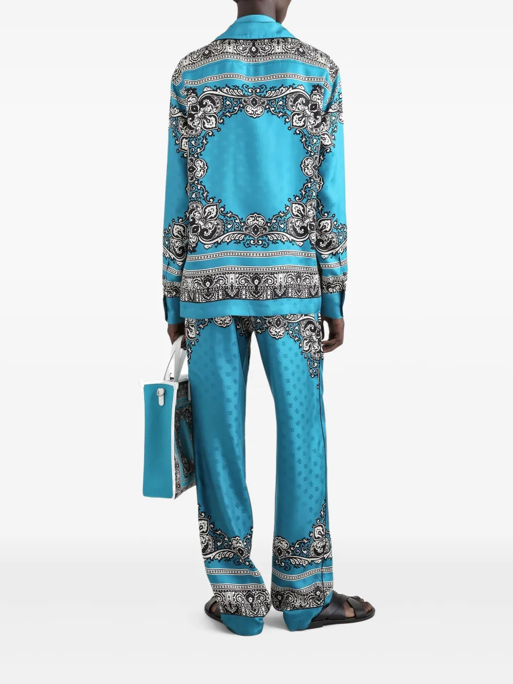 Dolce & Gabbana Broek met bandanaprint Blauw