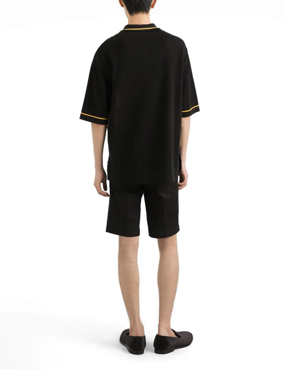 Dolce & Gabbana Silk And Cotton Shirt With Perfume Print In ブラック