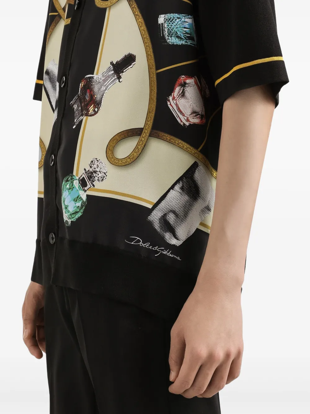 Dolce & Gabbana Overhemd met grafische print Zwart