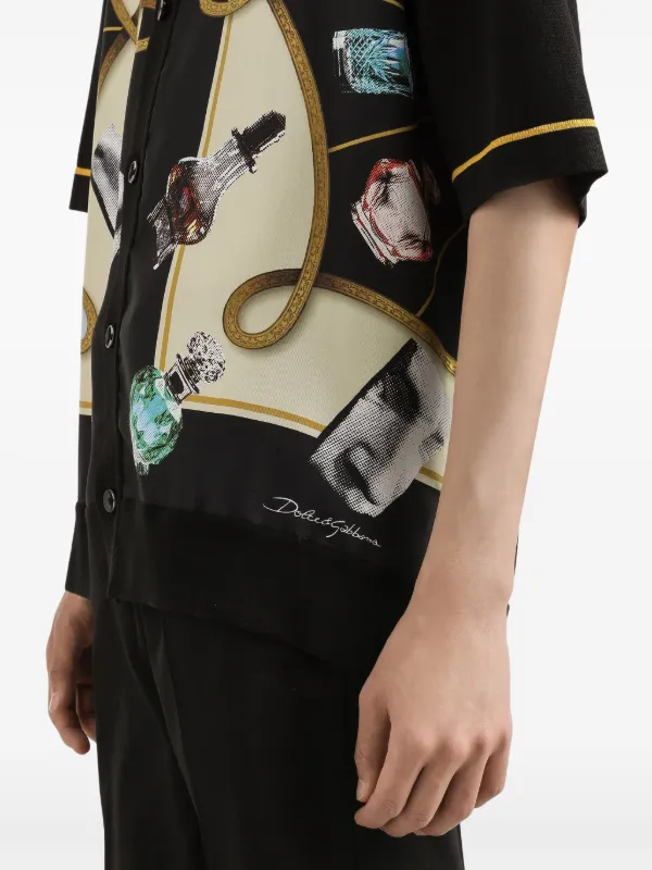 Dolce Gabbana graphic-print Shirt Black FARFETCH PH