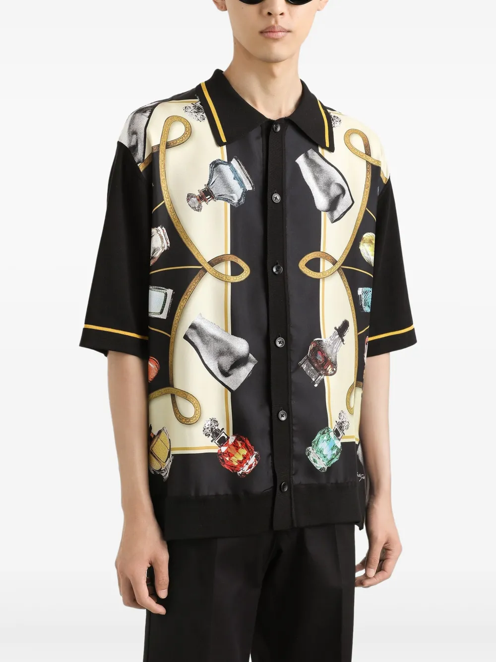 Dolce & Gabbana Overhemd met grafische print Zwart