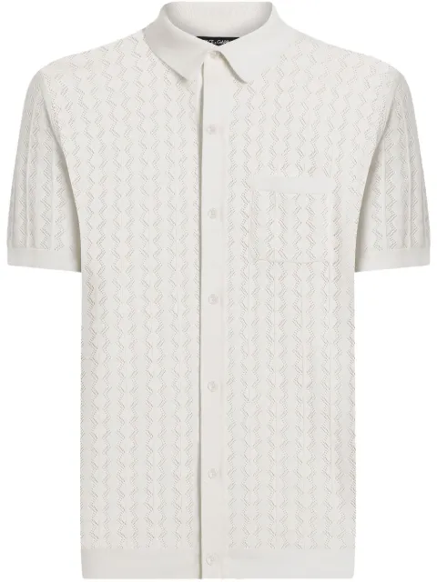 Dolce & Gabbana playera tipo polo con diseño calado