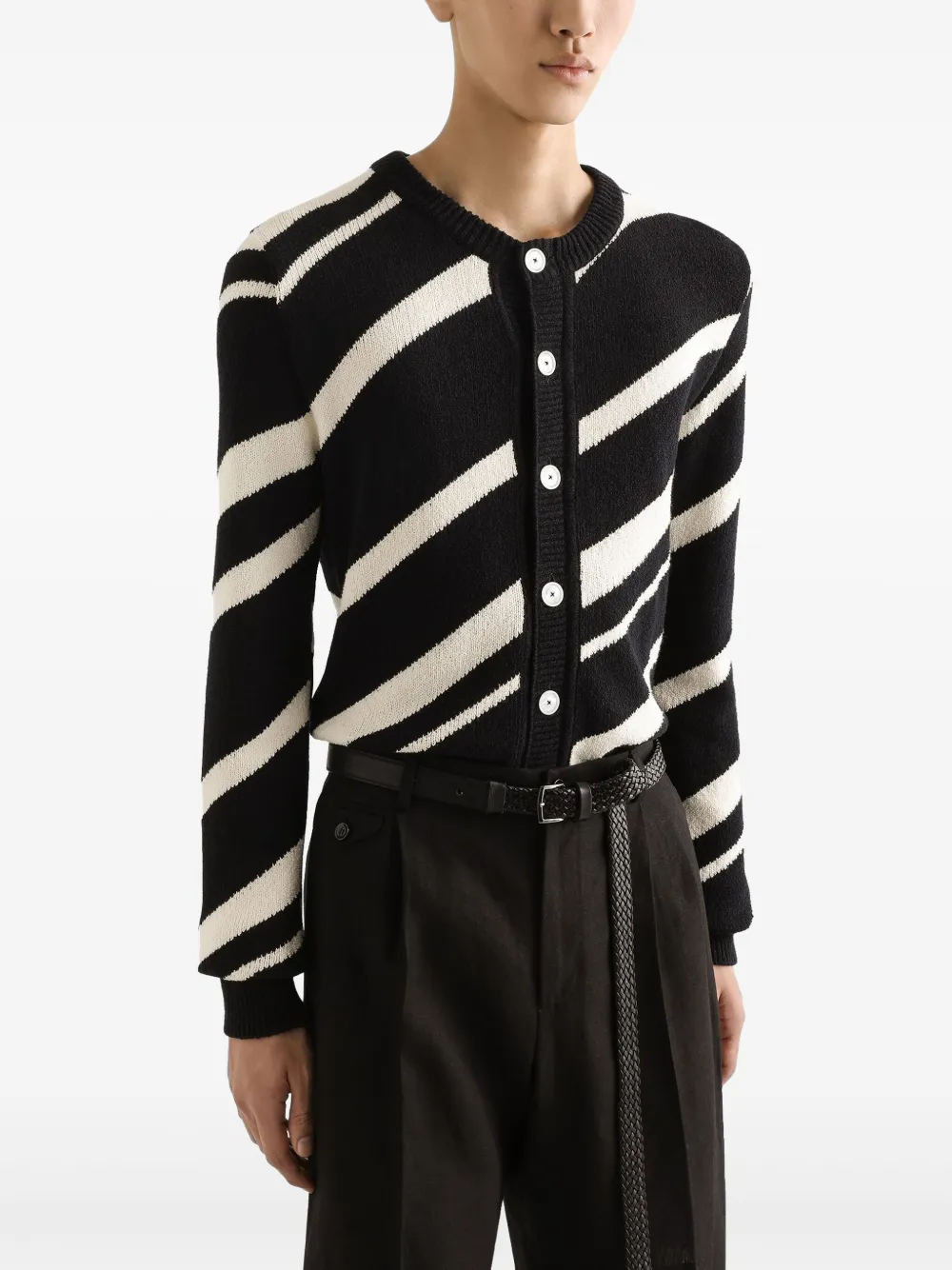 Dolce & Gabbana Intarsia vest Zwart