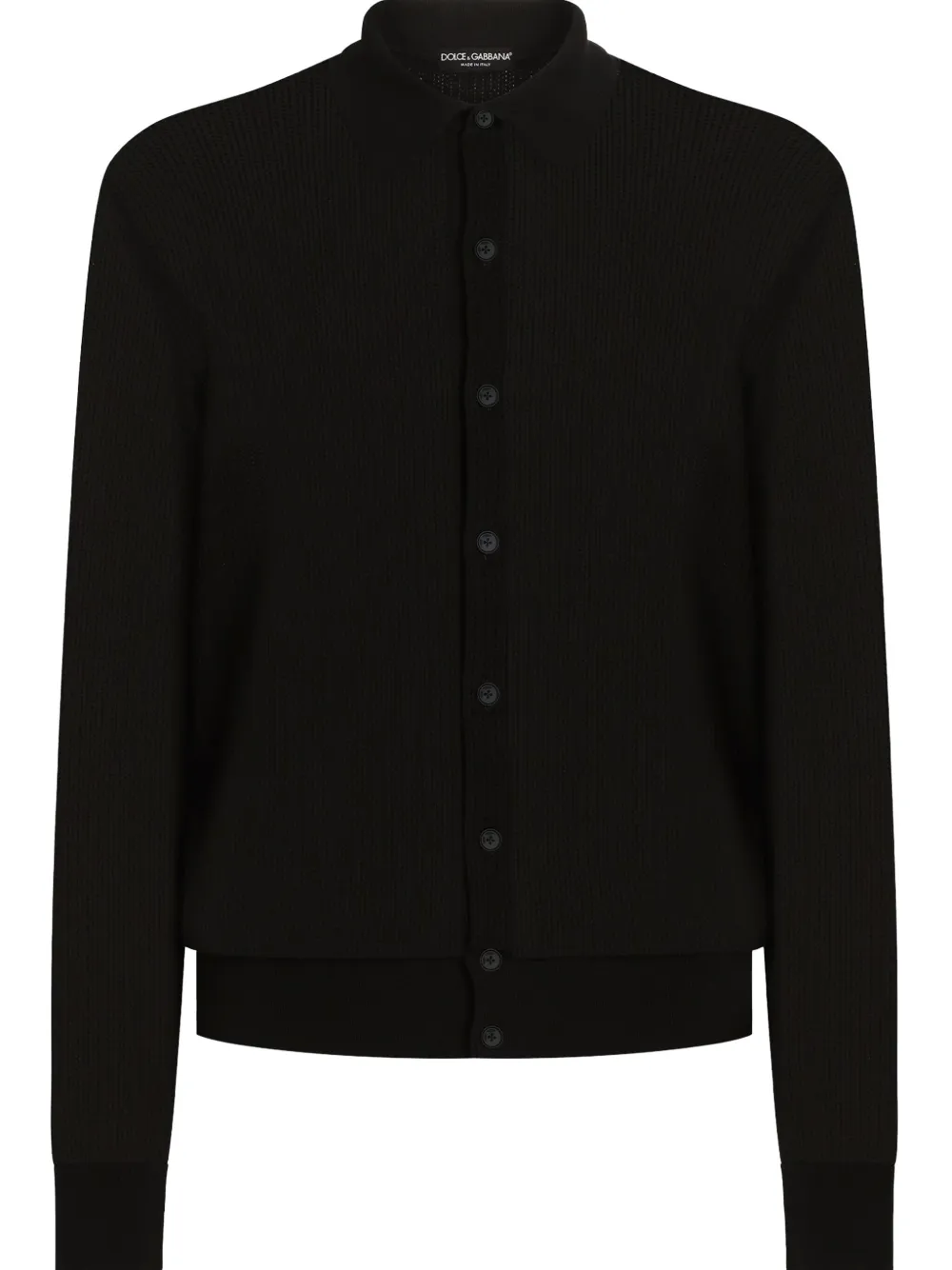 Dolce & Gabbana camisa tejida de canalé | negro | Image 1