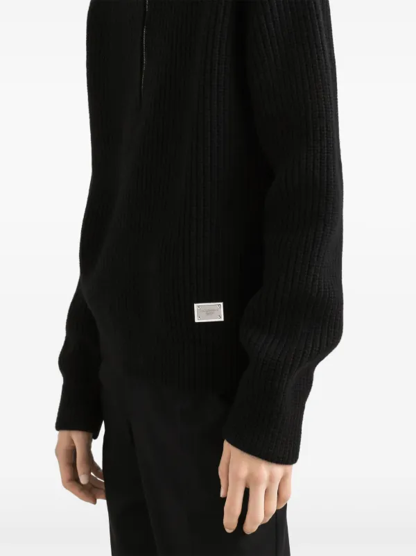 Dolce & Gabbana fisherman's-knit Sweater | Black | FARFETCH TR