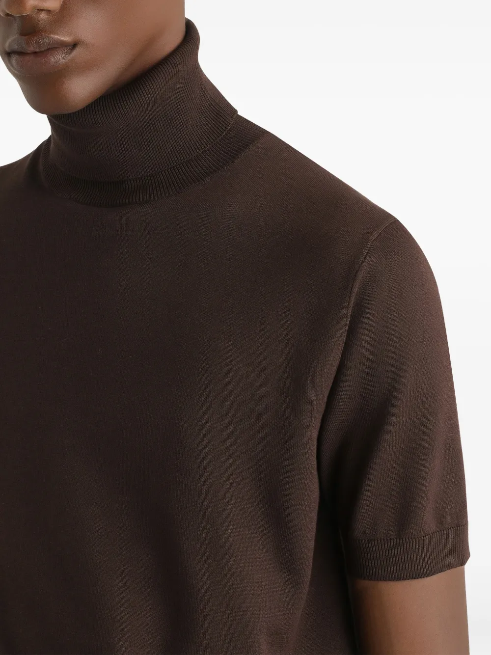 Dolce & Gabbana Fijngebreid T-shirt Bruin