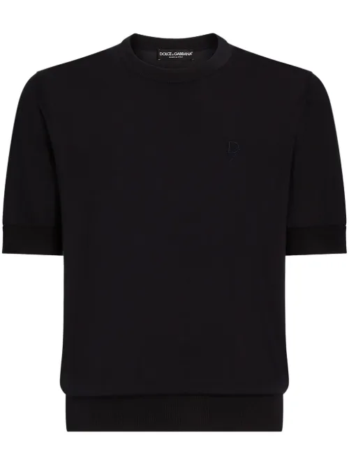 T-shirt à logo brodé - Dolce & Gabbana - Modalova