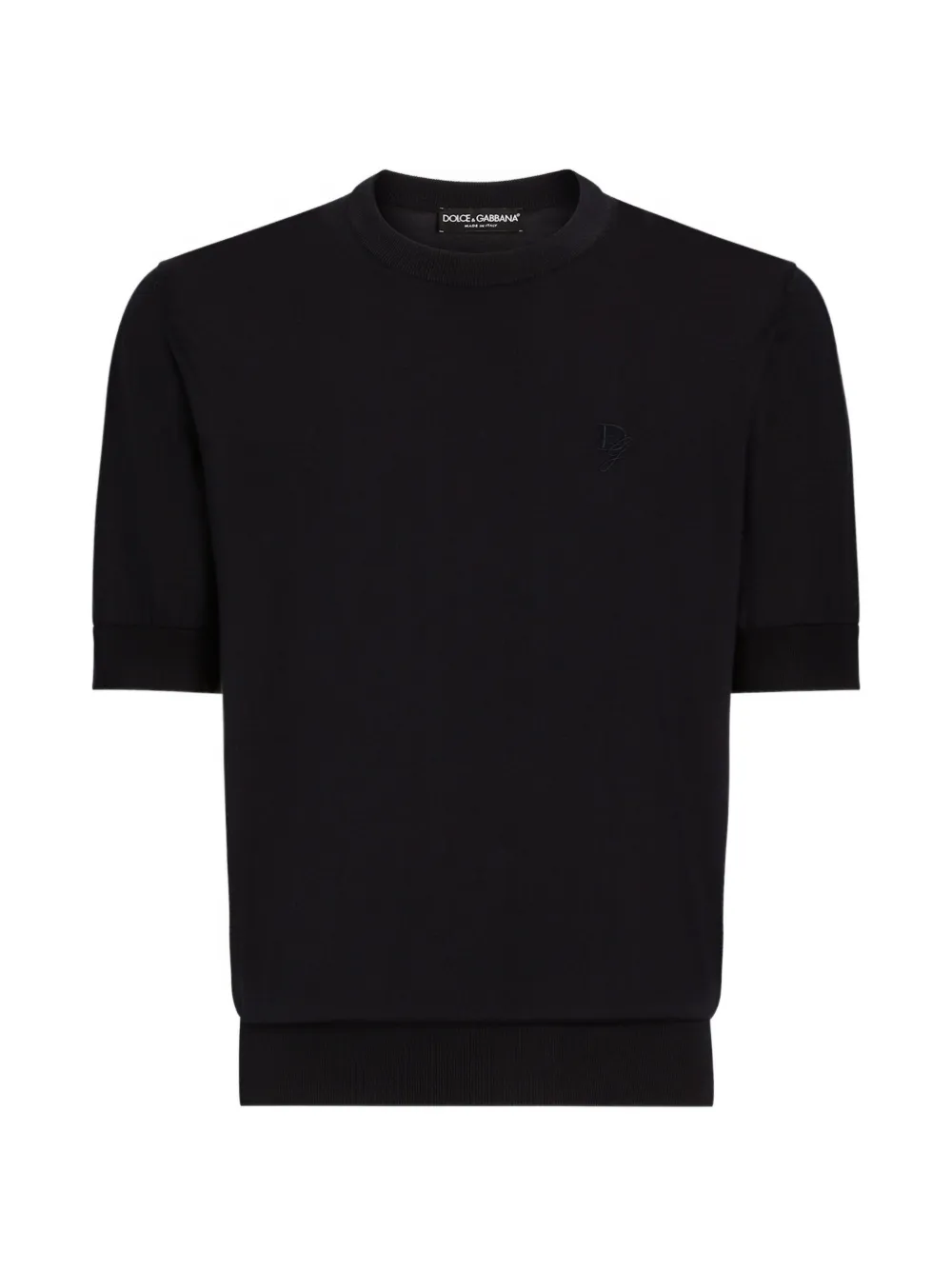 Dolce & Gabbana T-shirt met geborduurd logo Blauw