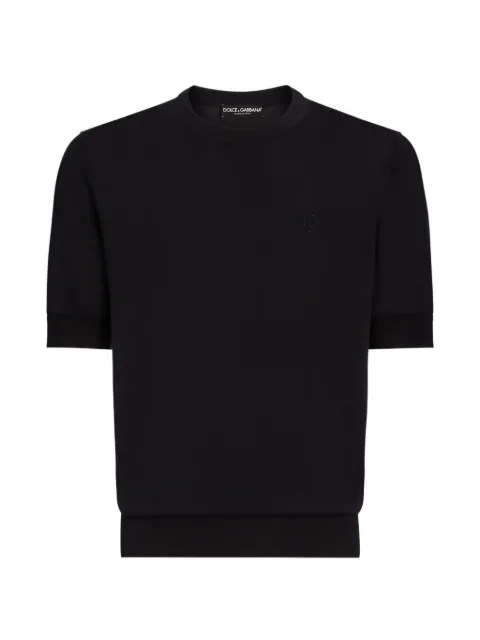Dolce & Gabbana logo-embroidered T-shirt