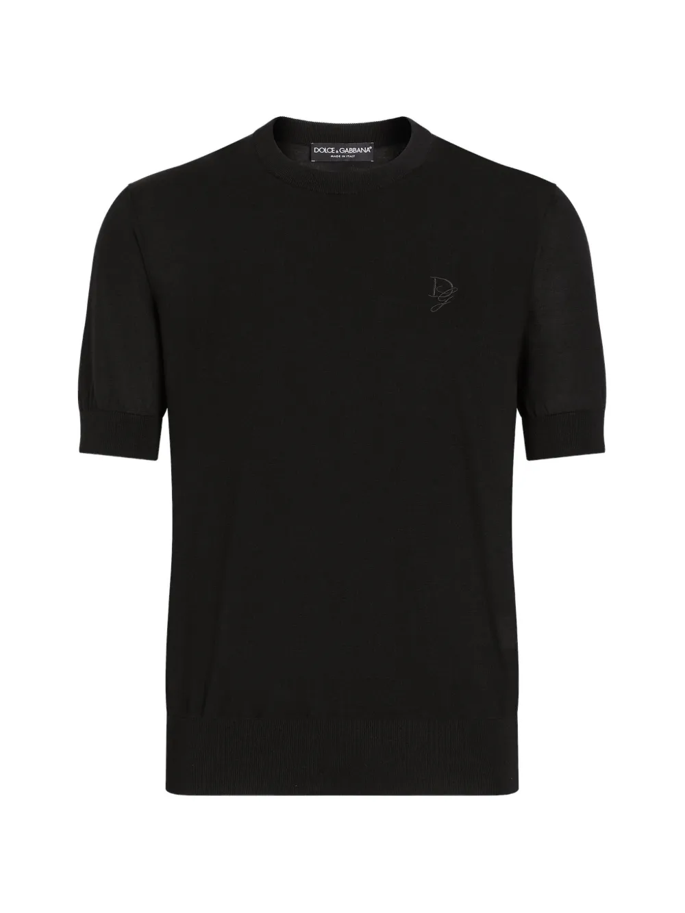 Dolce & Gabbana T-shirt met geborduurd logo N0000 BLACK