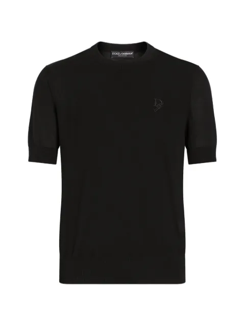 Dolce & Gabbana logo-embroidered T-shirt