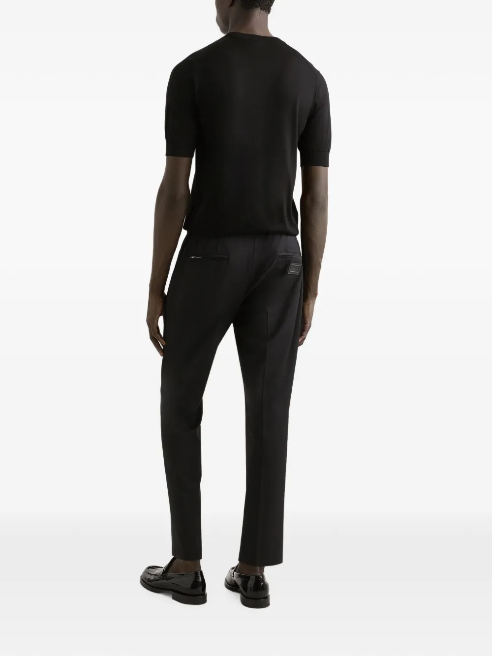 Dolce & Gabbana T-shirt met geborduurd logo N0000 BLACK