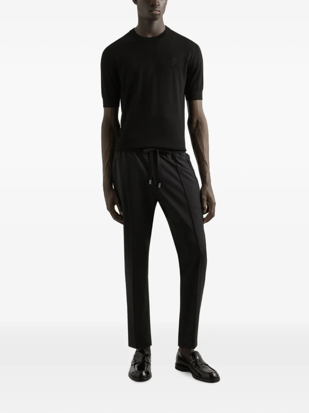 Dolce & Gabbana T-shirt met geborduurd logo N0000 BLACK