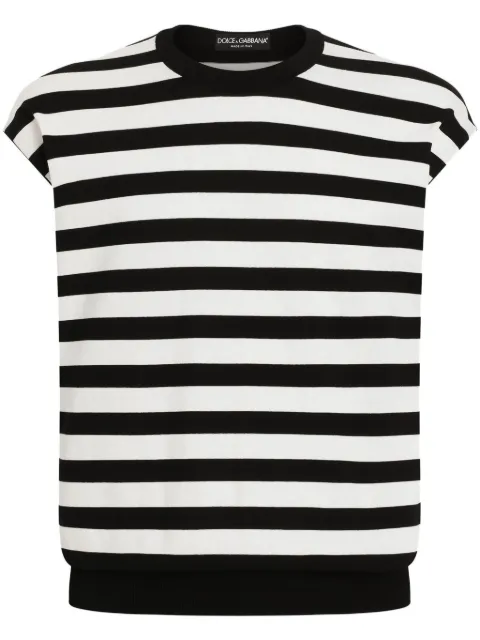 Dolce & Gabbana chaleco con motivo de rayas