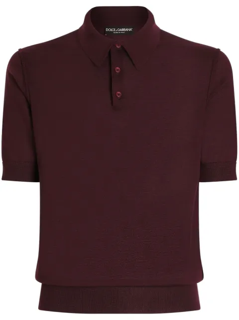 Dolce & Gabbana Fein geripptes Poloshirt
