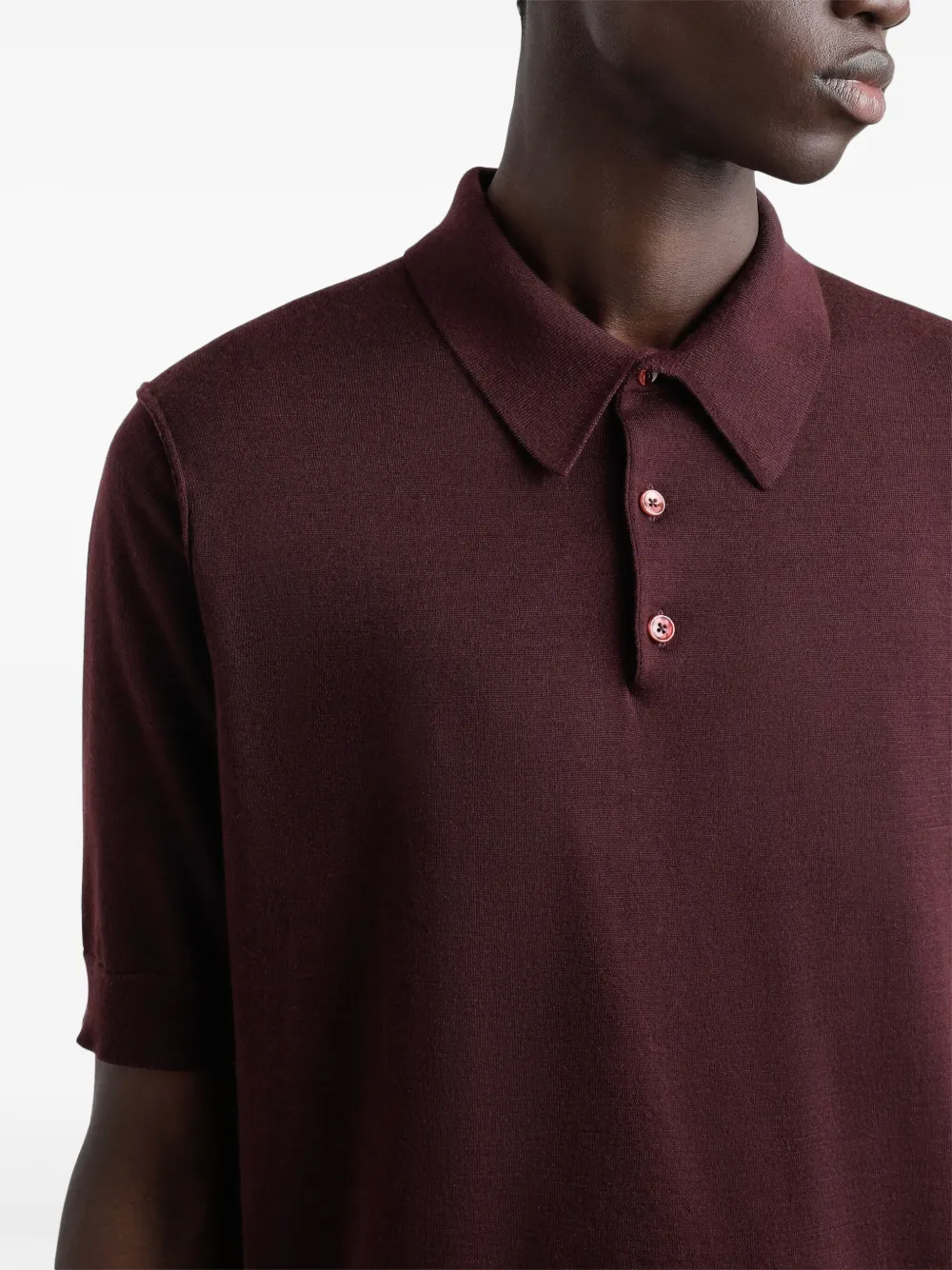 Dolce & Gabbana Fijngeribbeld poloshirt Rood