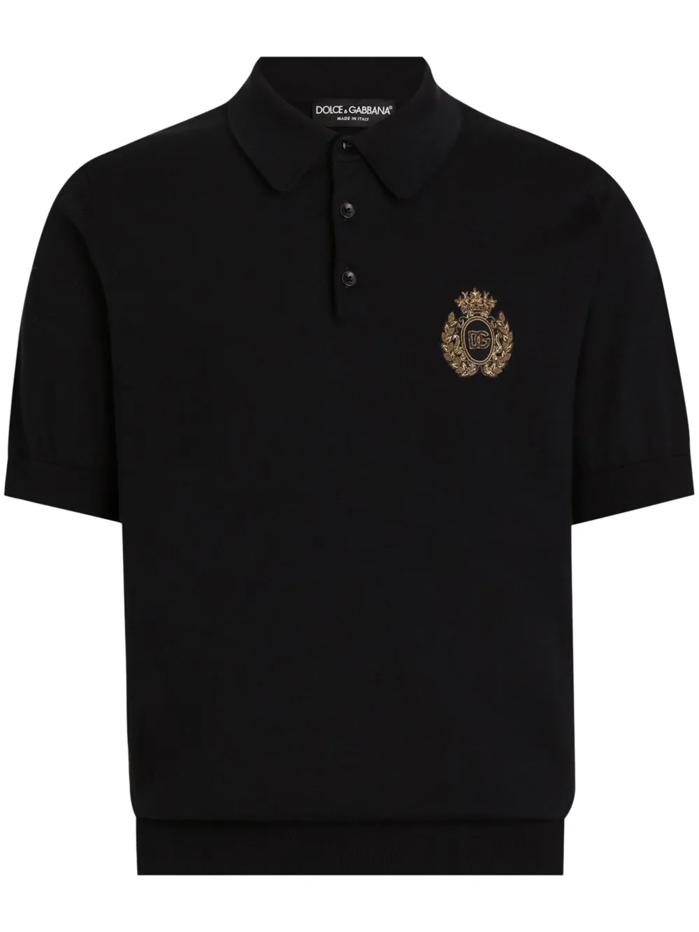 Dolce & Gabbana logo-embroidered polo shirt | Blue | Image 1