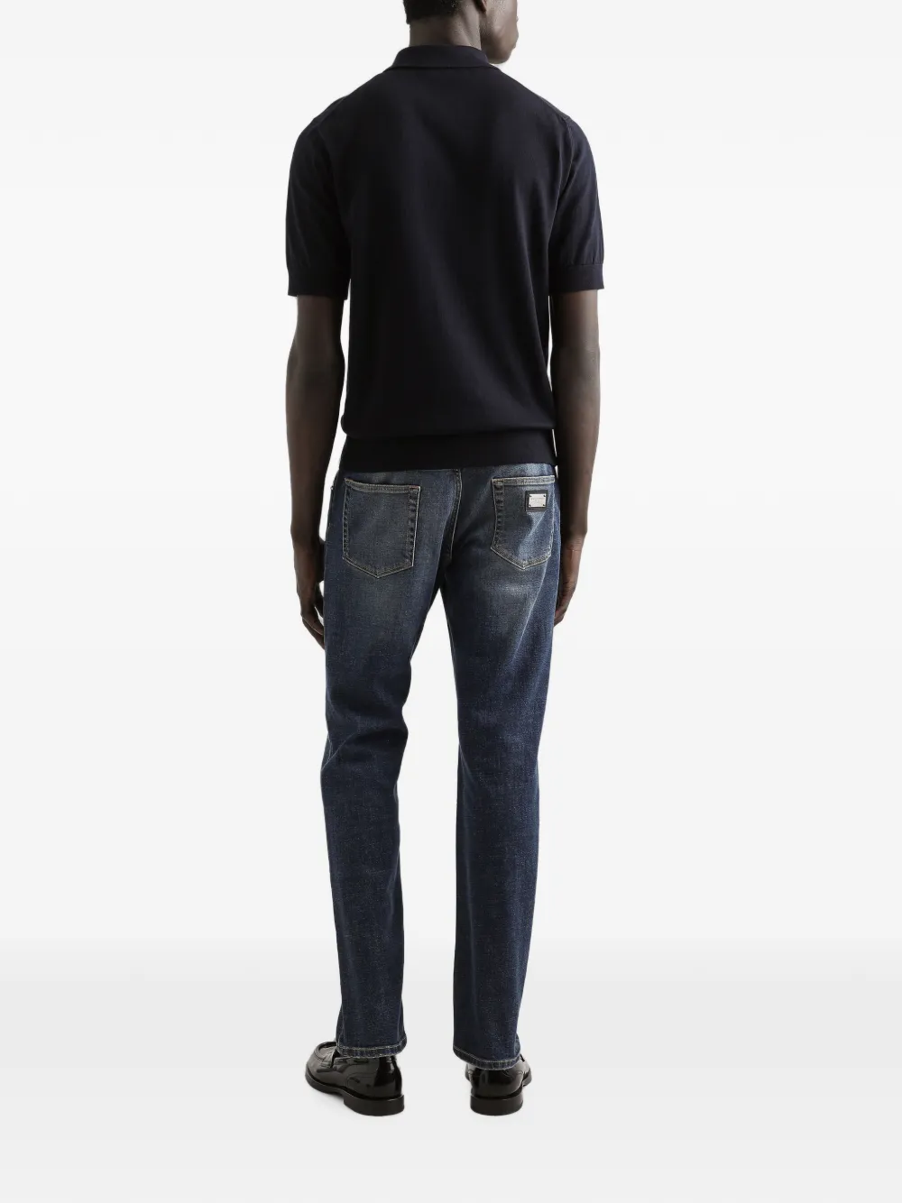 Dolce & Gabbana Poloshirt met geborduurd logo Blauw
