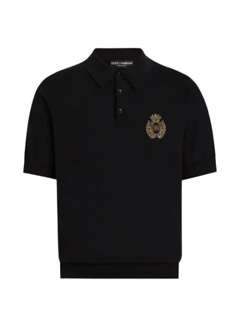 Dolce & Gabbana logo-embroidered polo shirt
