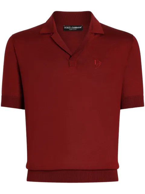 Dolce & Gabbana logo-embroidered polo shirt