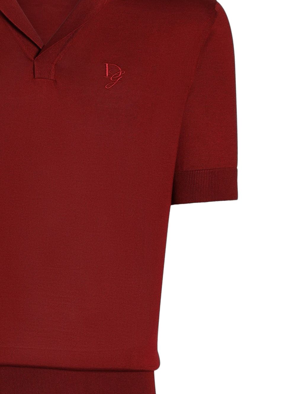 Dolce & Gabbana Poloshirt met geborduurd logo - Rood