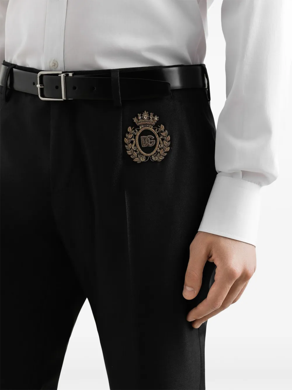 Dolce & Gabbana Broek met geborduurd logo Blauw
